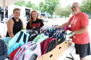 getting free backpacks at Back-to-School bash